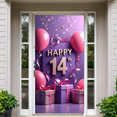 thumbnail image 6 of Happy 14th Birthday Celebration Backdrop Background Banner Party Supplies Decoration Photography Props Gift Balloon Décor, 6 of 8