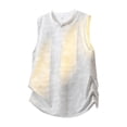 thumbnail image 2 of FRSASU Mens Tank Tops Summer Sleeveless Muscle Shirts Loose Fit Tee Solid Color Distressed Shirt Casual Fashion Shirt White, 2 of 8