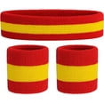 thumbnail image 3 of ONUPGO Juego de muñequeras deportivas, muñequeras, muñequeras de tela de rizo, muñequeras, muñequeras, diademas que absorben la humedad, banda para la cabeza que absorbe el sudor, 3 of 4