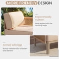 thumbnail image 7 of Erinnyees 7 Pieces Patio Sectional Furniture Set, Aluminum Outdoor Conversation Set with Single seat, 6" Thick Cushions & Coffee Table, All-Weather Sofa for Poolside Deck, Backyard, Light Beige, 7 of 7