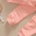 thumbnail image 5 of GXWEA 18 Months Girl Clothes Fall 6 Month Girl Clothes Toddler Girl Clothes Fall Outfits Long Sleeve Sweatshirt Tops + Pants Set Pink 12-18 Months, 5 of 7