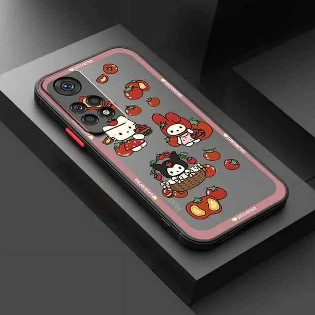 Cute Hello Kitty Cinnamoroll For Redmi Note 12 12S 12T 11 11T 11E 10 10S 9 9T 8 7 Pro Plus 5G Frosted Translucent Phone Case ZR