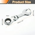 thumbnail image 2 of Flex-Head Ratcheting Combination Wrench 16mm Metric 72-Teeth CR-V Steel Polished Chromium Plating Open End Ratchet Spanner Gear for Fasteners Nut Bolt, 2 of 7