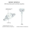 thumbnail image 6 of Rosec Jewels Certified Moissanite Oval Engagement Ring 2 Ct - Celtic Knot Ring - 7X9 mm - D-VS1 Quality, 14K White Gold, US 12.50, 6 of 7