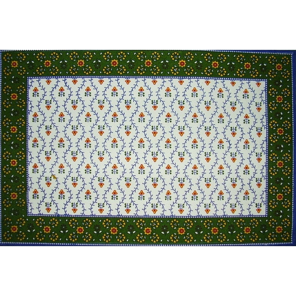 Buti Print Cotton Table Placemat 19" x 13" Blue