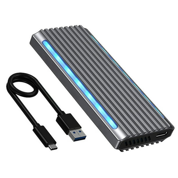M.2 NVME SATA SSD Estuche USB3.1 10Gbps SSD Tipo-C para 2280/2260/2242 SSD Hugtrwg Para estrenar