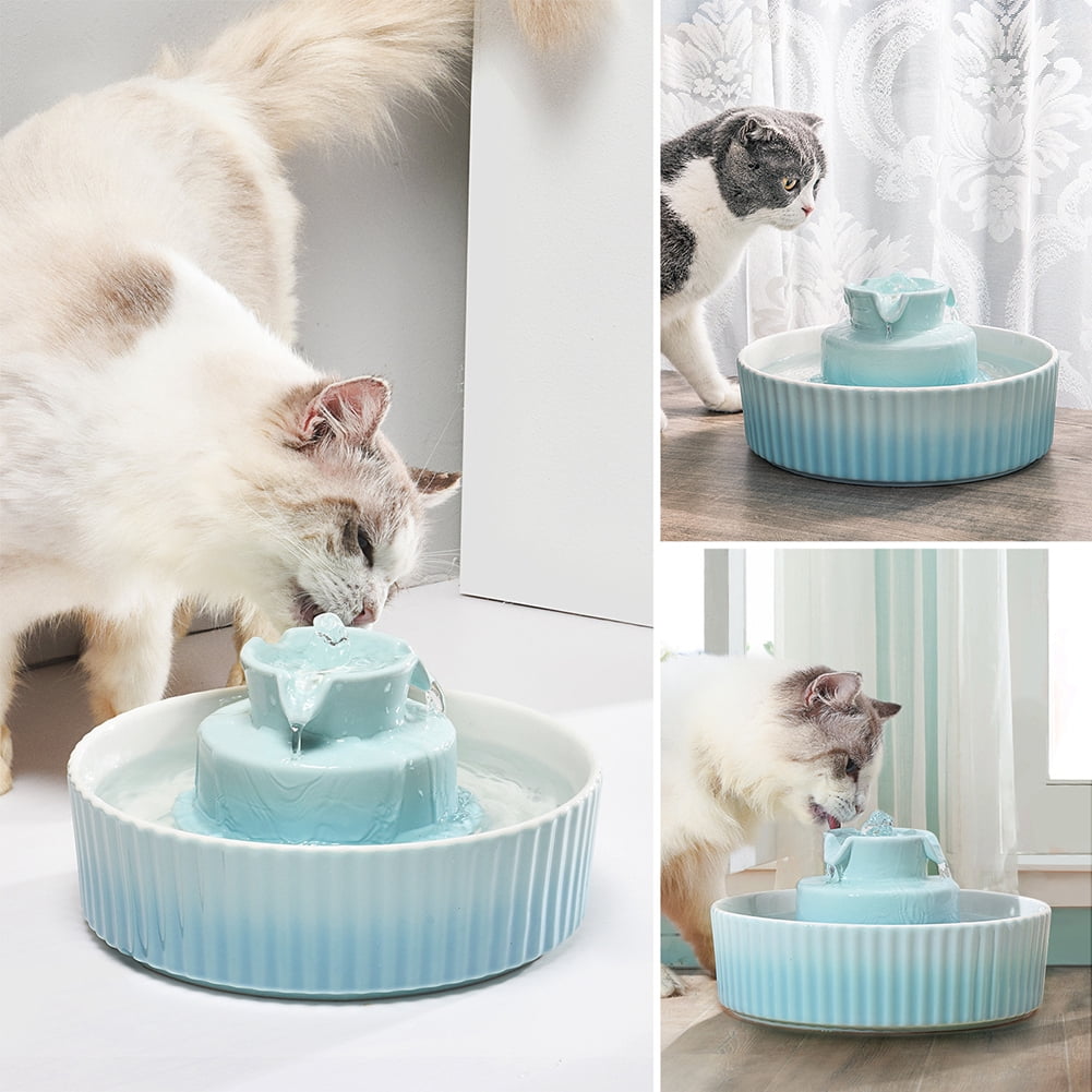 Ceramic Pet Drinking Fountain Cat Water Fountains Pet Water Dispenser