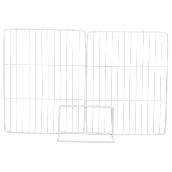 White Metal Freezer Shelf Organizer Rack for Kitchen Storage, Fits Most Freezers, 1-Piece Design