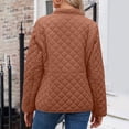 thumbnail image 6 of Lindreshi Womens Quilted Lightweight Jacket Oversize Puffer Coats Button Up Long Sleeve Casual Outerwear Fall Winter Jackets with Pockets, 6 of 9