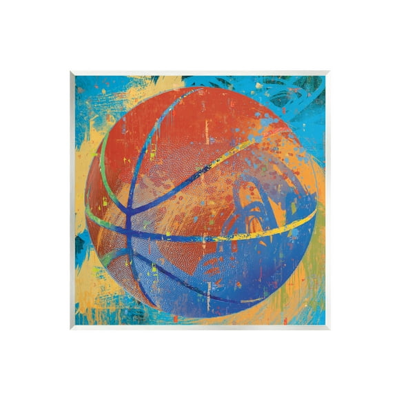 Stupell Industries Urban Splatter Sports Basketball Graphic Art Unframed Art Print Wall Art, Design by Savannah Miller
