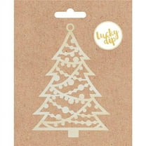 Lucky Dip Wood Flourish-Christmas Tree 4.75"X4.75"