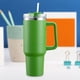 thumbnail image 1 of Copa De Aislamiento Taza de paja de café de acero inoxidable portátil 40 oz para viajes al aire libre (verde) Wdftyju Libre de BPA, 1 of 3