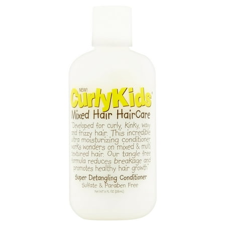 (2 Pack) CurlyKids Mixed Hair HairCare Super Detangling Conditioner, 8 fl (Best Detangling Conditioner For Natural Black Hair)