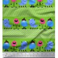 thumbnail image 1 of Soimoi Green Modal Satin Fabric Monster Cartoon Decor Fabric Printed Yard 42 Inch Wide, 1 of 3