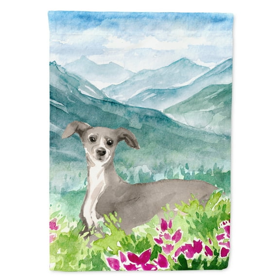 Carolines Treasures CK1974GF Mountian Flowers Italian Greyhound Flag Garden Size  Small multicolor
