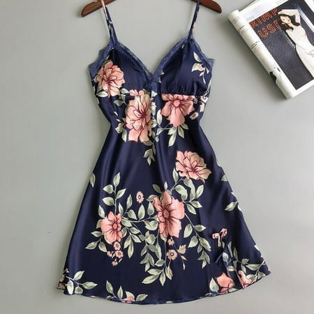 

Lingerie for Women Fashion Flower Lace Sleepwear Lingerie Temptation Underwear Jumpsuit Blue