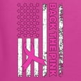 thumbnail image 6 of Wild Bobby Back the Pink American Flag Breast Cancer Awareness Women Graphic Long Sleeve Tee, Fuschia, XX-Large, 6 of 6