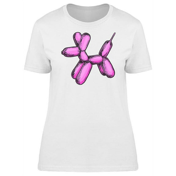 Pink Balloon Dog Toy Sketch T-Shirt Women -Image by Shutterstock, Female Large