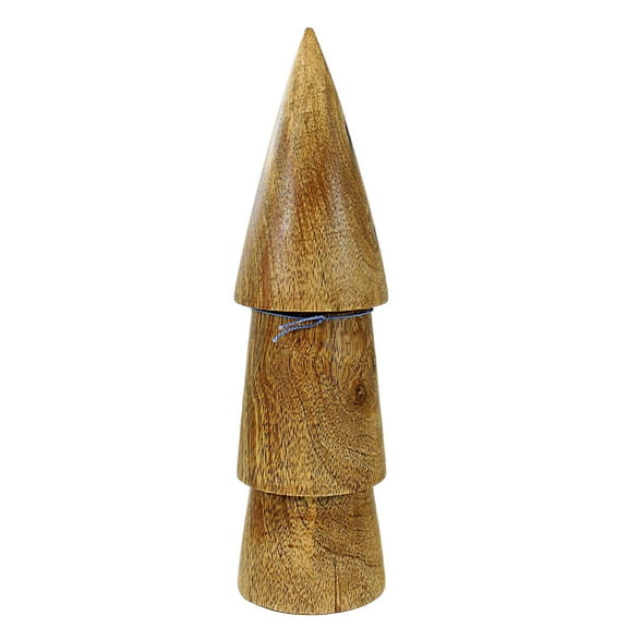 Ganz Large Mangowood Tree - One Tree 9.5 Inch, Wood - Three Tiered Cx181650