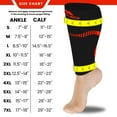 thumbnail image 3 of Mojo Compression Socks Footless for Women and Men 20-30mmHg Black/Red, 4X-Large, 3 of 5