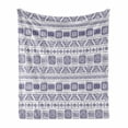 thumbnail image 1 of Tribal Soft Flannel Fleece Throw Blanket, Mexican Pattern with Geometric Forms Vintage Boho Artwork Design Print, Cozy Plush for Indoor and Outdoor Use, 60" x 80", Mauve White, by Ambesonne, 1 of 6