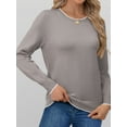 thumbnail image 4 of Women's Crewneck Sweater Khaki M, 4 of 9