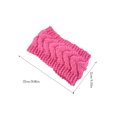 thumbnail image 3 of Bandeau d'Hiver pour Femmes Élasticité Style Simple Protecteur Chaud Oreilles Chunky Accessoires Cheveux Style Simple pour Femmes Pêche Rose, 3 of 6
