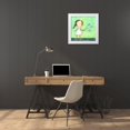 thumbnail image 3 of Sonheim, Carla 15x15 White Modern Wood Framed Museum Art Print Titled - Green Flowers, 3 of 4