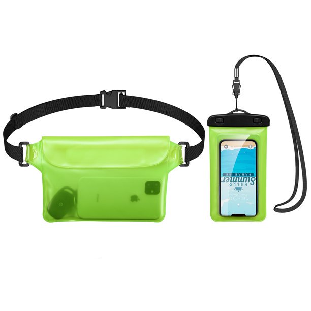 MATEPROX Waterproof Phone Pouch, Universal Water Proof Case Bags with Lanyard/Arm/Waist Strap, 2 Packs