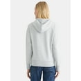 thumbnail image 5 of Time and Tru Women's and Women’s Plus Zip Front Fleece Hoodie Jacket, Sizes XS-4X, 5 of 6