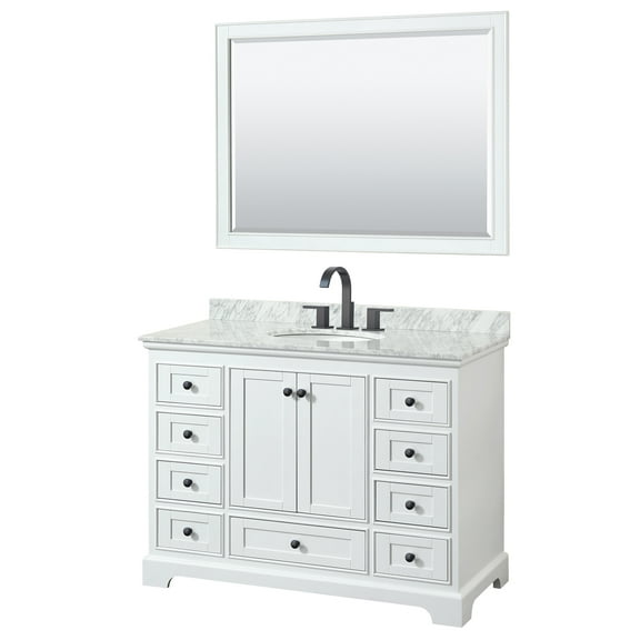 Wyndham Collection Wcs202048scmunom46 Deborah 48" Free Standing Single Vanity Set - White