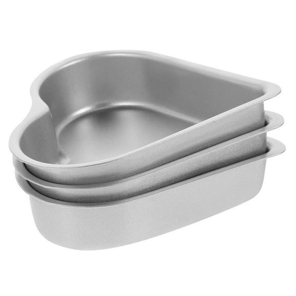 Supvox 3Pcs Metal Heart Jelly Molds Premium Baking Pans for Pudding Muffin and Tarts