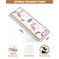 thumbnail image 4 of Stair Treads for Wooden Steps,Pink Flamingos Peel and Stick Stair Treads with Reusable Adhesive,Summer Green Tropical Palm Leaves Non Slip Indoor Stairs Runner Rugs Mats for Elders Dogs 8"x30" 15PCS, 4 of 7