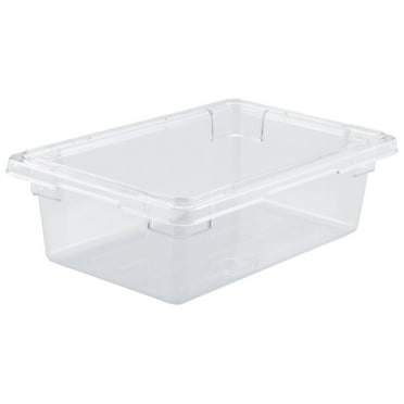 Winco Clear Polycarbonate Food Storage Box, 3.5 Gallon, 12 x 18 x 6 inch - 1 each.