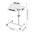 thumbnail image 2 of Adjustable Rolling Laptop Table, Adjustable Computer Desk Stand with Wheels Adjustable Laptop Desk Stand Table Stand, 2 of 21