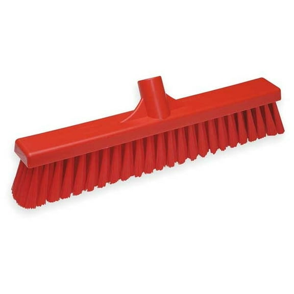 Vikan 16 in Sweep Face Broom Head, Medium, Synthetic, Red 31794