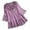 Purple, variant on VEKDONE 2025 Clearance Plus Size Blouse for Women Vintage Lace Patchwork Bow V Neck Top Solid T Shirt Floral Embroidery 3/4 Bell Sleeve Casual Office Tunic