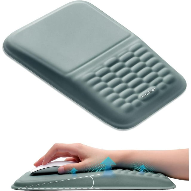 Ergonomic Mouse Pad and Keyboard Wrist Rest Set Soft Memory Foam Mouse pad with Wrist Support with Wrist Rest for Computer Keyboard Made Easy Typing & Relieve Wrist Pain()