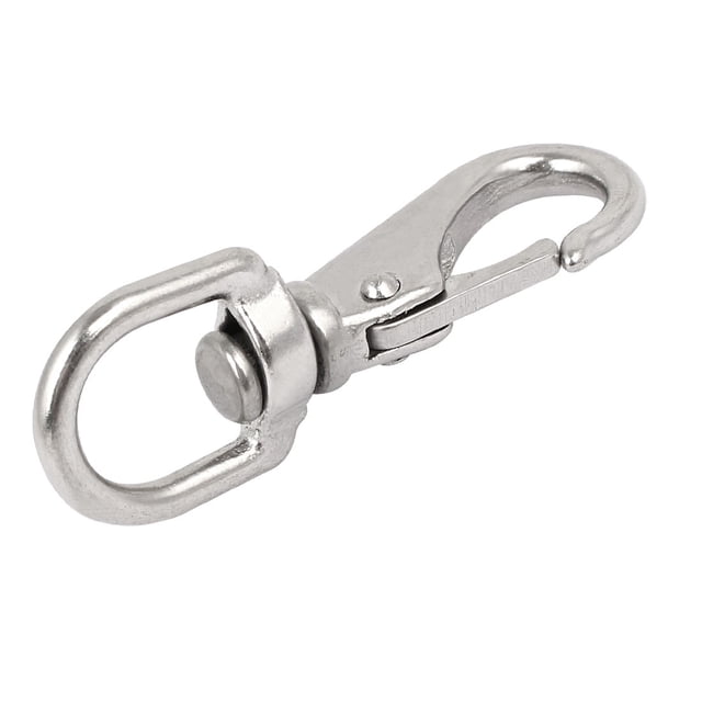 Gancho de clip de langosta con ojo giratorio de 64 mm x 23 mm de acero inoxidable 304