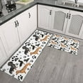 thumbnail image 2 of Dachshund Footprint Kitchen Rugs Sets Of 2,Anti Fatigue Kitchen Mat Rugs Non Slip Washable,Decorative Kitchen Floor Mats for Kitchen,Sink,Laundry,17"x30"+17"x47", 2 of 7