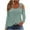 Green, variant on Timegard Womens Tops Scoop Neck Cold Shoulder Long Sleeve Shirts Solid Color Dressy Casual Tunic Tops