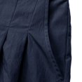 thumbnail image 4 of SWSMCLT Women's Above Knee Length Shorts Boyleg Comfy Elastic Band Slash Pocket Billowy Casual Shorts Bunched Navy X-Large, 4 of 5