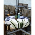 thumbnail image 2 of Outdoor Tablecloth with Umbrella Hole for Patio/Picnic/Party/Camping, Light Blue Tulip Waterproof Table Cloth Round Cover Washable, Farmhouse Elegant Flowers Botanical Dia 54", 2 of 7