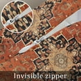 thumbnail image 7 of Geometric Stripe Boho Native Flower Print Standard Size Pillow Cover, Pillowcase Protectors with Zipper, Breathable Decorative Throw Pillow Case Cover, Pillow Shams for Couch Sofa 20x26Inch, 7 of 7