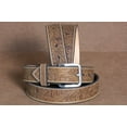 thumbnail image 2 of Nocona N2414444-44 Floral Embossed Strap Belt, Medium Brown Distressed - Size 44, 2 of 5