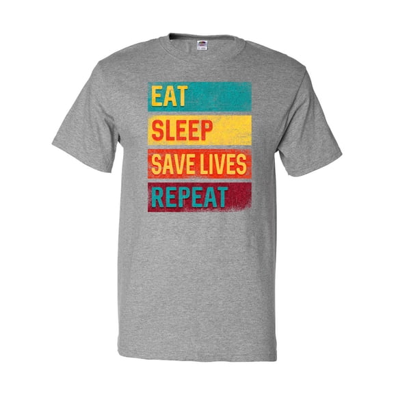 Inktastic EMT Doctor Dispatcher Eat Sleep Save Lives Repeat T-Shirt