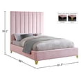 thumbnail image 5 of Maklaine Contemporary Rich Velvet King Bed in Pink, 5 of 5