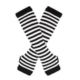 thumbnail image 3 of SAYOO Traje de guantes de medias para mujeres, calcetines rayados a través de la rodilla + guantes sin dedos SAYOO  moda, 3 of 7