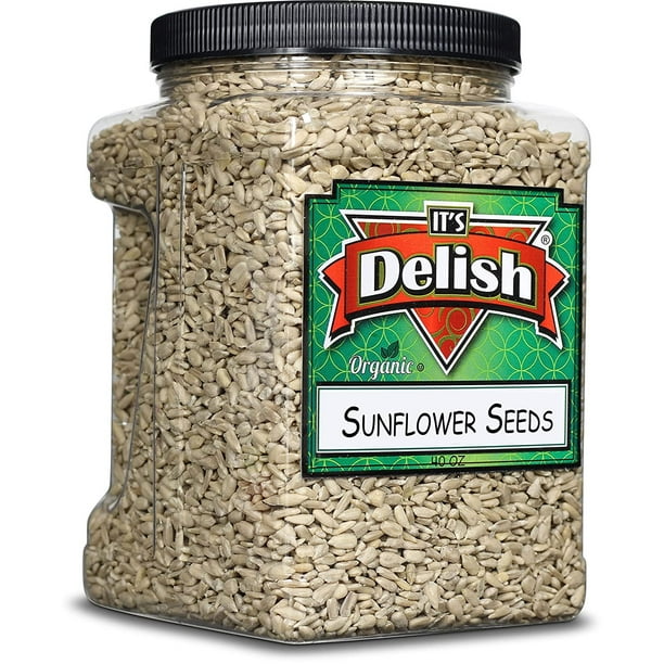 Organic Sunflower Seeds by Its Delish, 40 Oz Jumbo Reusable Container