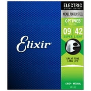 Elixir 19002 سلاسل غيتار كهربائية مطلية بالنيكل مع Optiweb. ضوء فائق 9-42